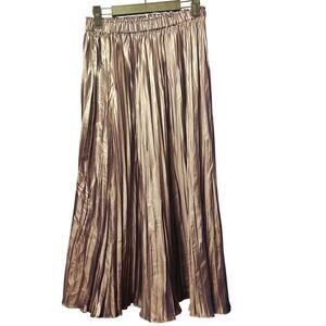 Ballsey tomorrowland purple pleated maxi skirt size xs